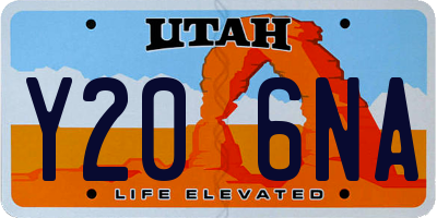 UT license plate Y206NA