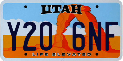 UT license plate Y206NF