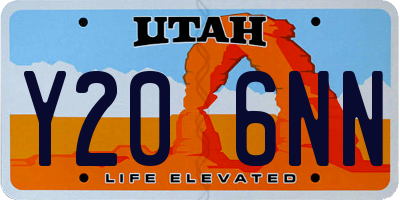 UT license plate Y206NN