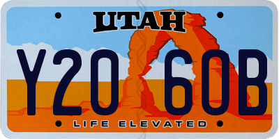 UT license plate Y206OB