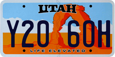 UT license plate Y206OH