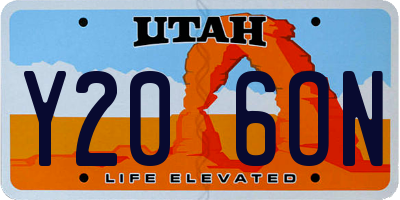 UT license plate Y206ON