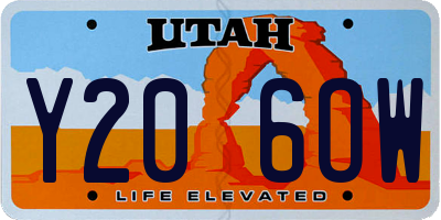 UT license plate Y206OW