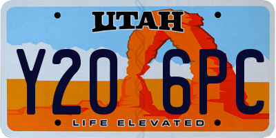 UT license plate Y206PC