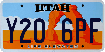 UT license plate Y206PF