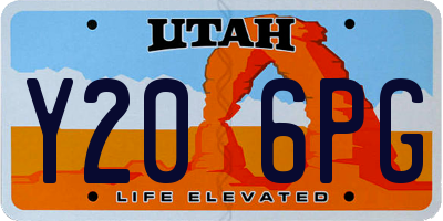 UT license plate Y206PG
