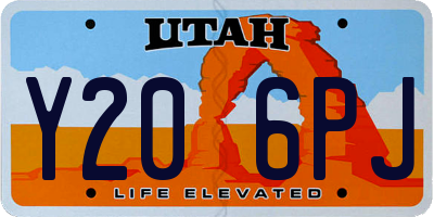 UT license plate Y206PJ