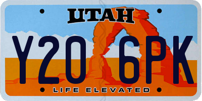 UT license plate Y206PK