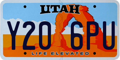 UT license plate Y206PU