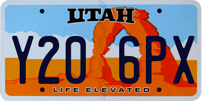 UT license plate Y206PX