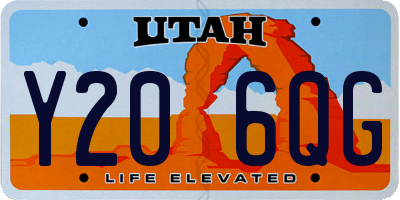 UT license plate Y206QG
