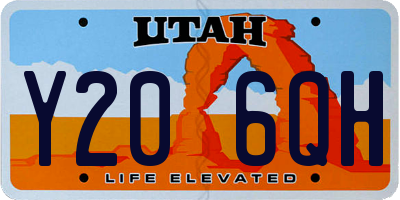 UT license plate Y206QH