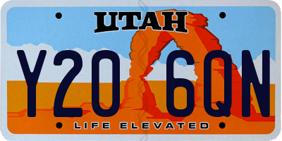 UT license plate Y206QN