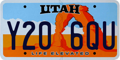 UT license plate Y206QU