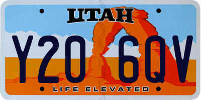 UT license plate Y206QV
