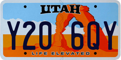 UT license plate Y206QY