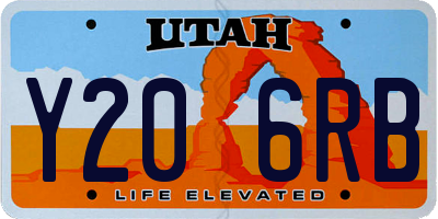 UT license plate Y206RB