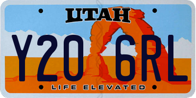 UT license plate Y206RL