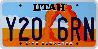 UT license plate Y206RN