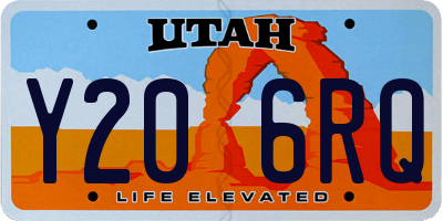 UT license plate Y206RQ