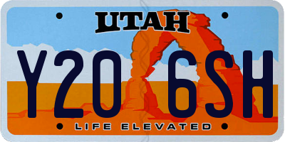UT license plate Y206SH