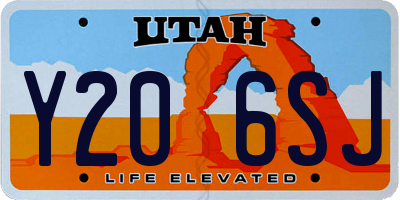 UT license plate Y206SJ
