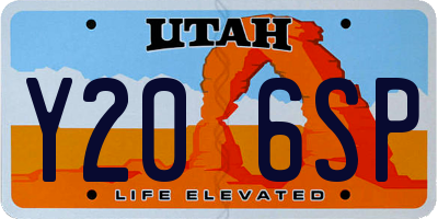 UT license plate Y206SP
