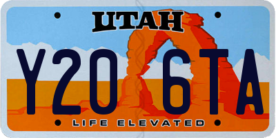 UT license plate Y206TA