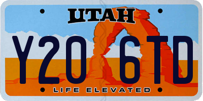 UT license plate Y206TD