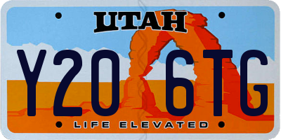 UT license plate Y206TG