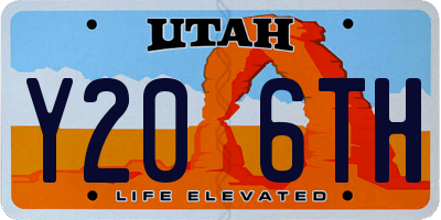 UT license plate Y206TH