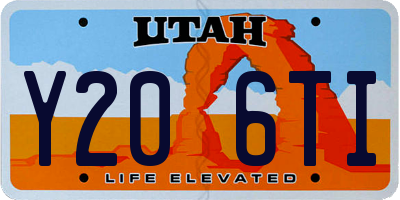 UT license plate Y206TI
