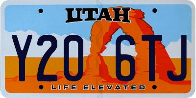 UT license plate Y206TJ