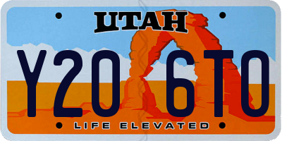 UT license plate Y206TO