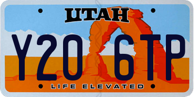 UT license plate Y206TP