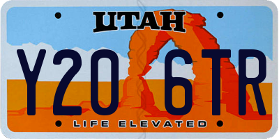 UT license plate Y206TR