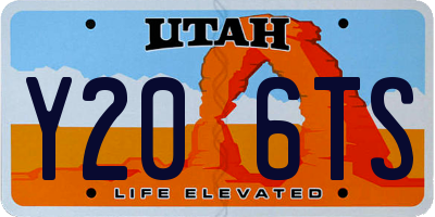 UT license plate Y206TS