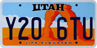 UT license plate Y206TU