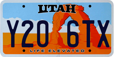 UT license plate Y206TX