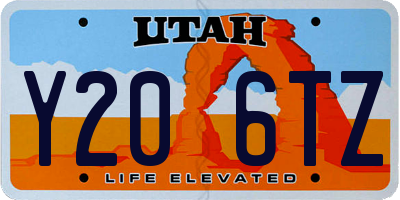 UT license plate Y206TZ