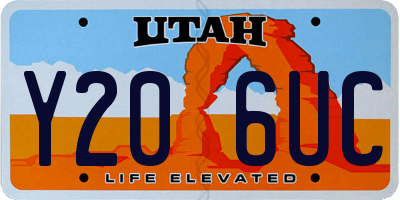 UT license plate Y206UC