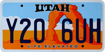 UT license plate Y206UH