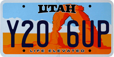 UT license plate Y206UP