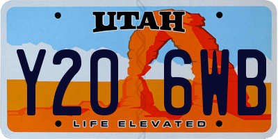 UT license plate Y206WB