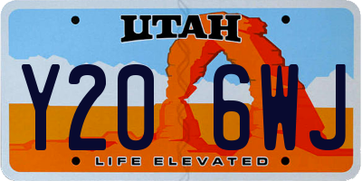 UT license plate Y206WJ