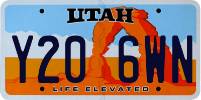 UT license plate Y206WN