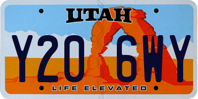 UT license plate Y206WY