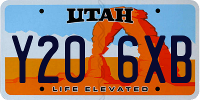 UT license plate Y206XB