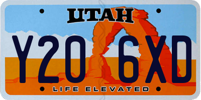 UT license plate Y206XD