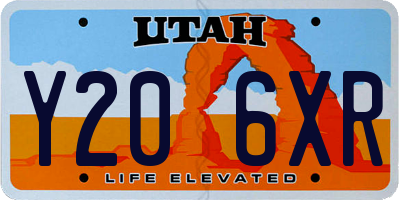 UT license plate Y206XR